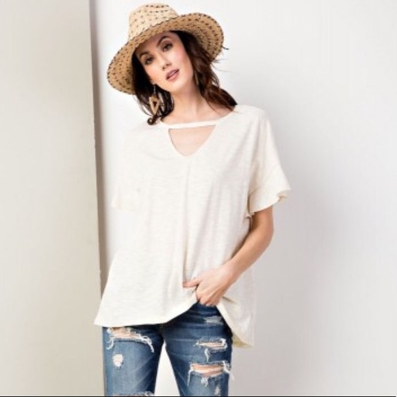 easel Tops Easel Ruffle Sleeve Shirts Poshmark